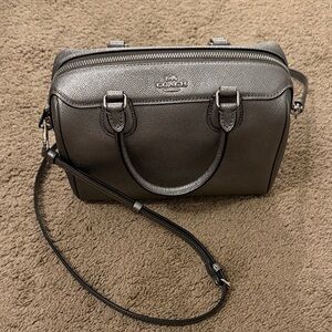 Coach Shimmering Silver Satchel